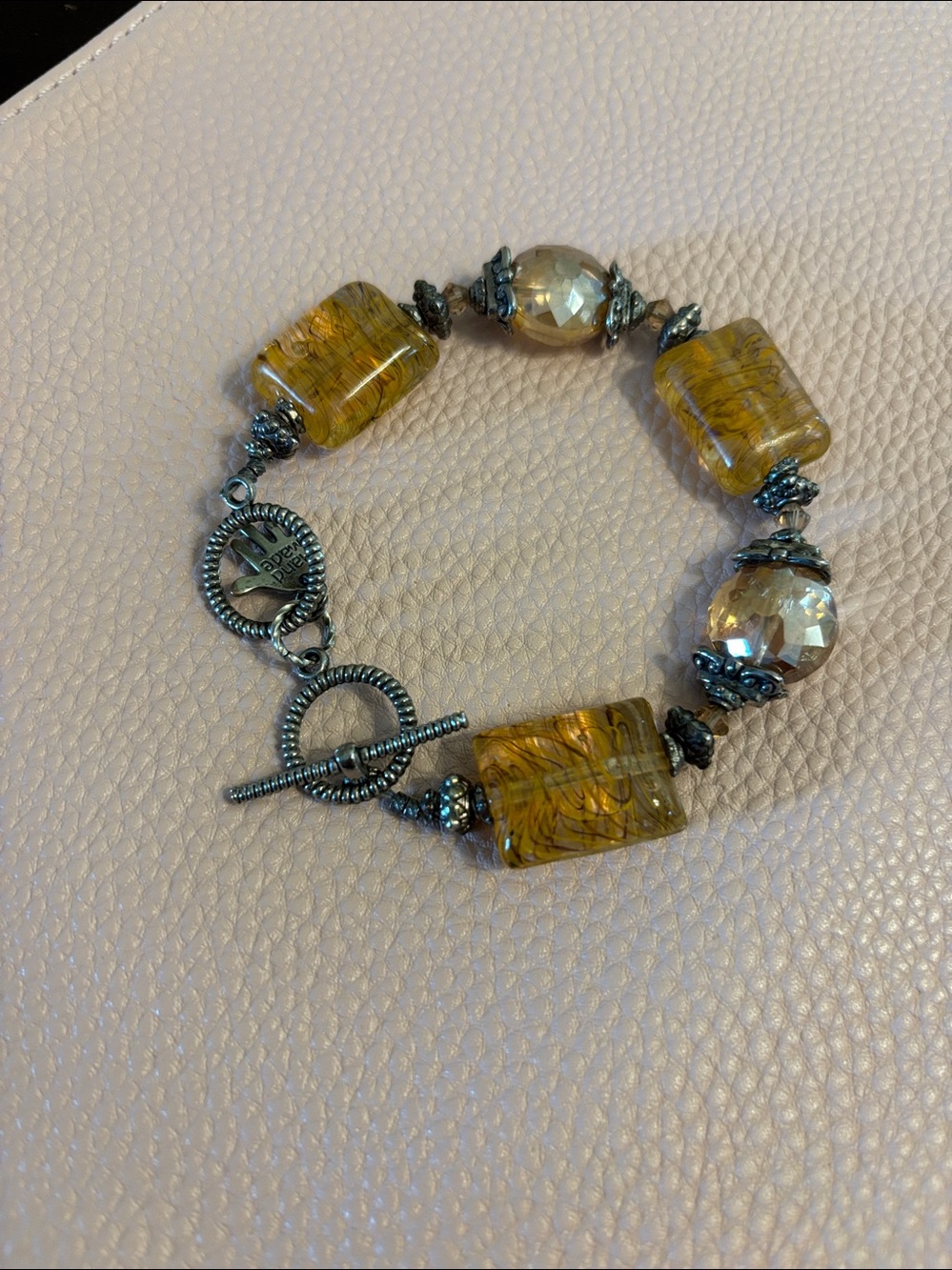 Yellow Bead Toggle Bracelet - Women